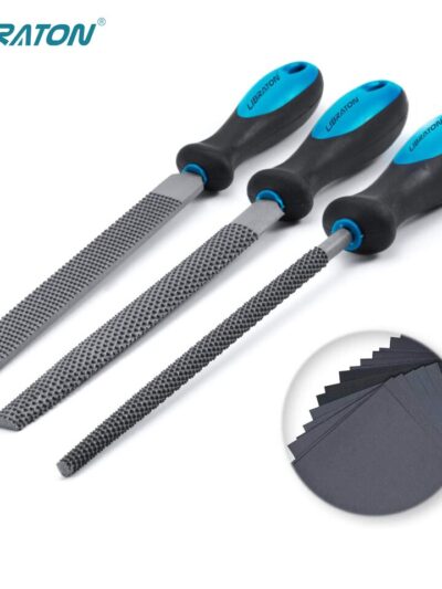 3-Piece Wood File Set with Sandpapers for Woodworking