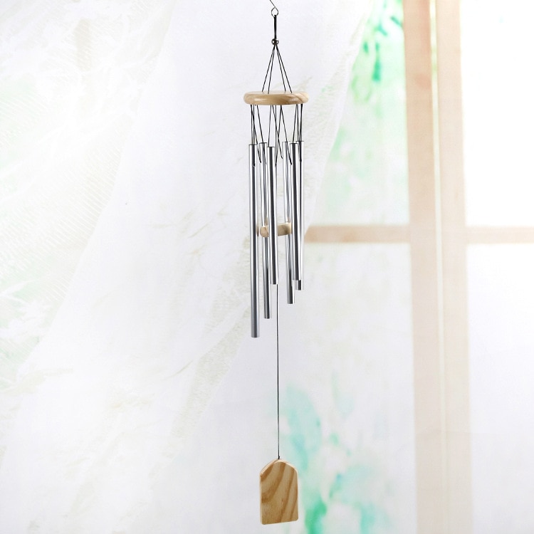 Silver 6 Tube Wind Chime - Image 4