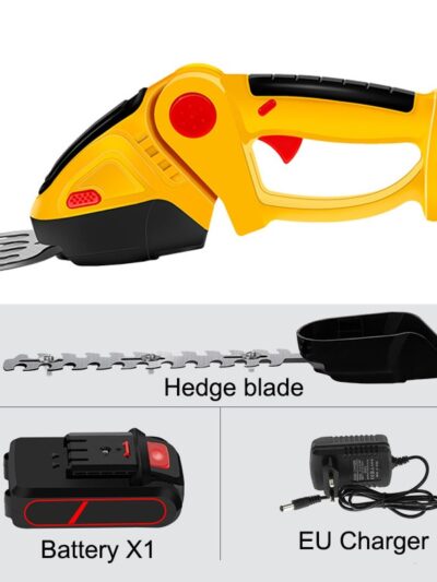 Cordless Electric Hedge Trimmer for Shrub Pruning and Weeding