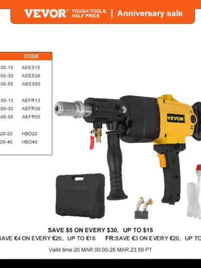 Diamond Core Drill for Concrete and Stone