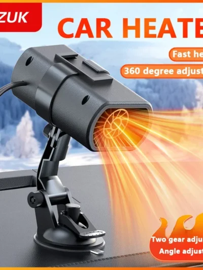 Car Heater Demister Strong Suction Type 12V 200W Universal Frost Snow Mist Removal Machine Windshield Defrosting Heating Fan