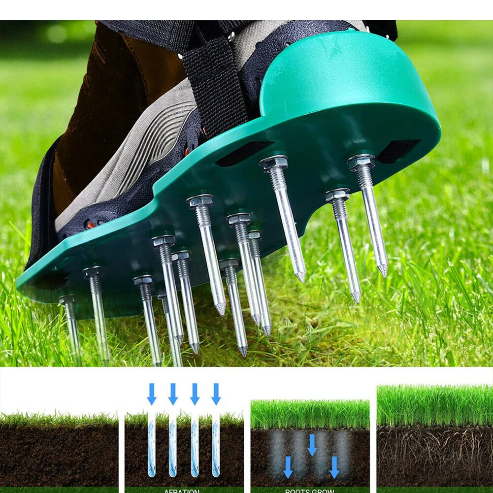 Nail Cultivator Yard Garden Tool Lawn Aerator Shoes Shoelace Garden Yard Grass Cultivator Scarification Nail Tool