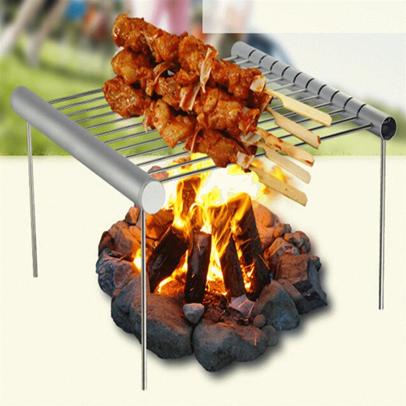 Mini Pocket BBQ Grill Portable Stainless Steel BBQ Grill Folding BBQ Grill Barbecue Accessories For Home Park Use 2