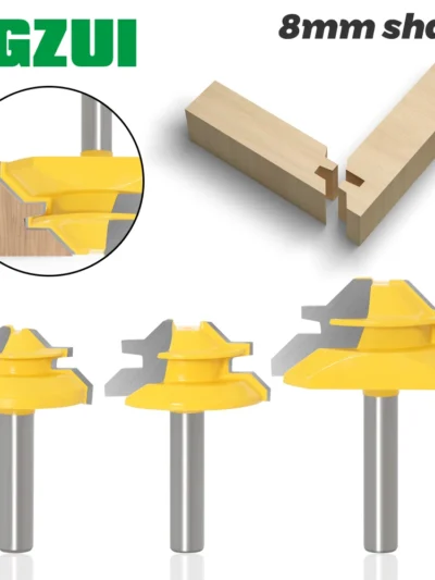 8MM 45 Degree Lock Miter Router Bit Tenon Milling Cutter