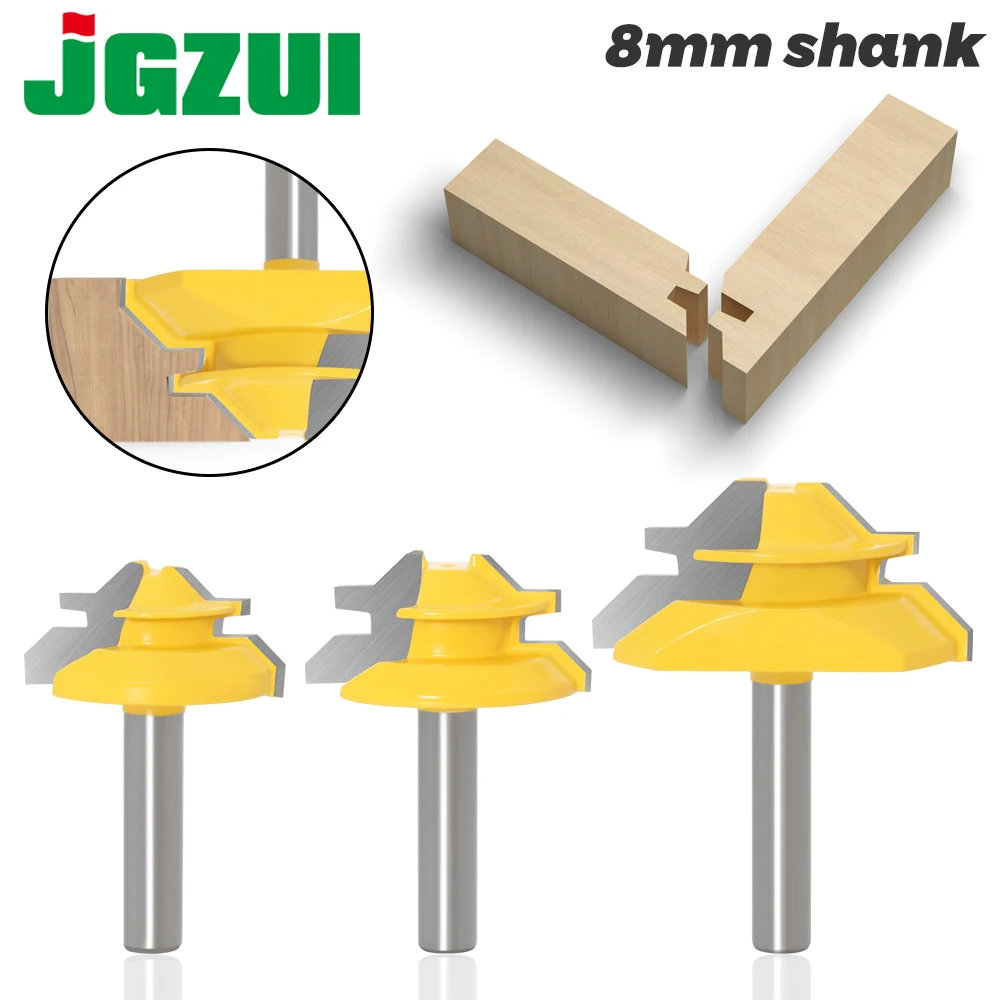 8MM 45 Degree Lock Miter Router Bit Tenon Milling Cutter