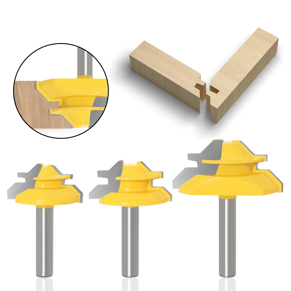 8MM 45 Degree Lock Miter Router Bit Tenon Milling Cutter - Image 13