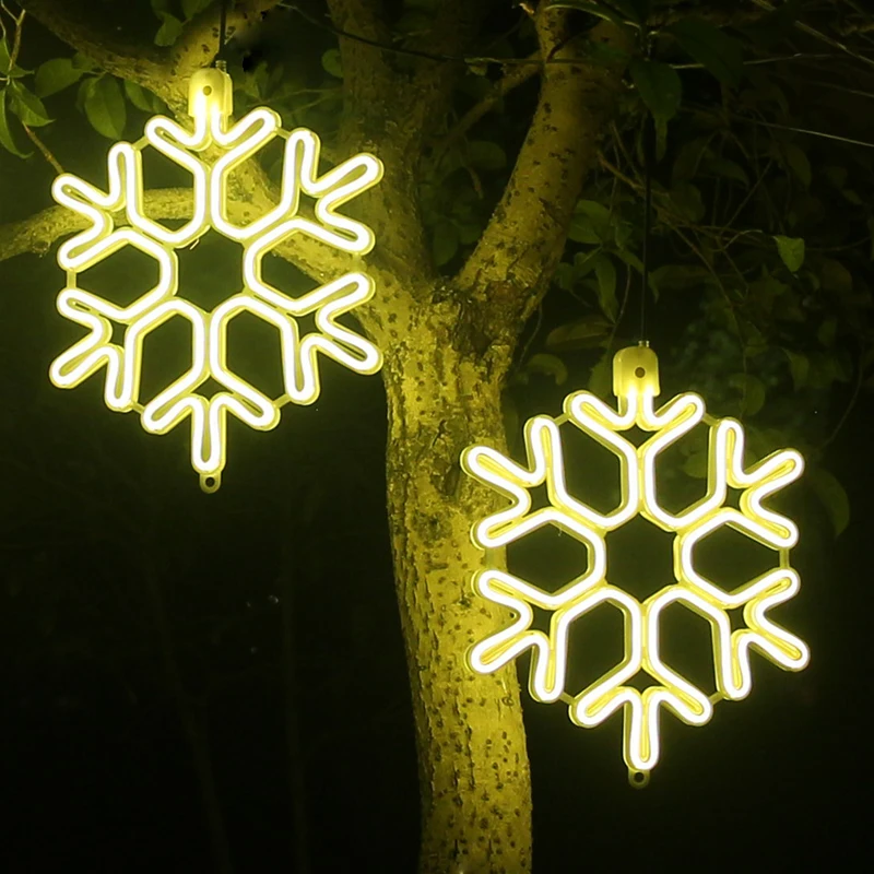 LED Small Flashing Lights, Simulator Snowflakes, Hanging Pendants, Christmas Decoration, Outdoor Trees - Image 3
