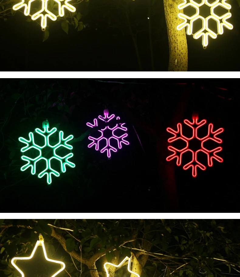 LED Small Flashing Lights, Simulator Snowflakes, Hanging Pendants, Christmas Decoration, Outdoor Trees