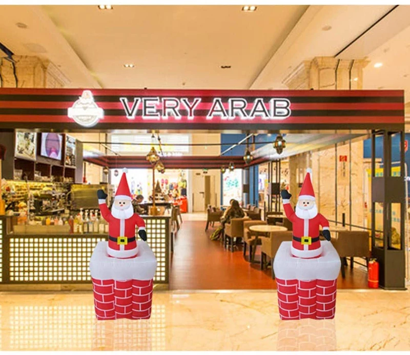 Christmas Inflatable Waving Santa Claus with LED Lights Up and Down Outdoor Blow Up Decoration Toys - Image 3