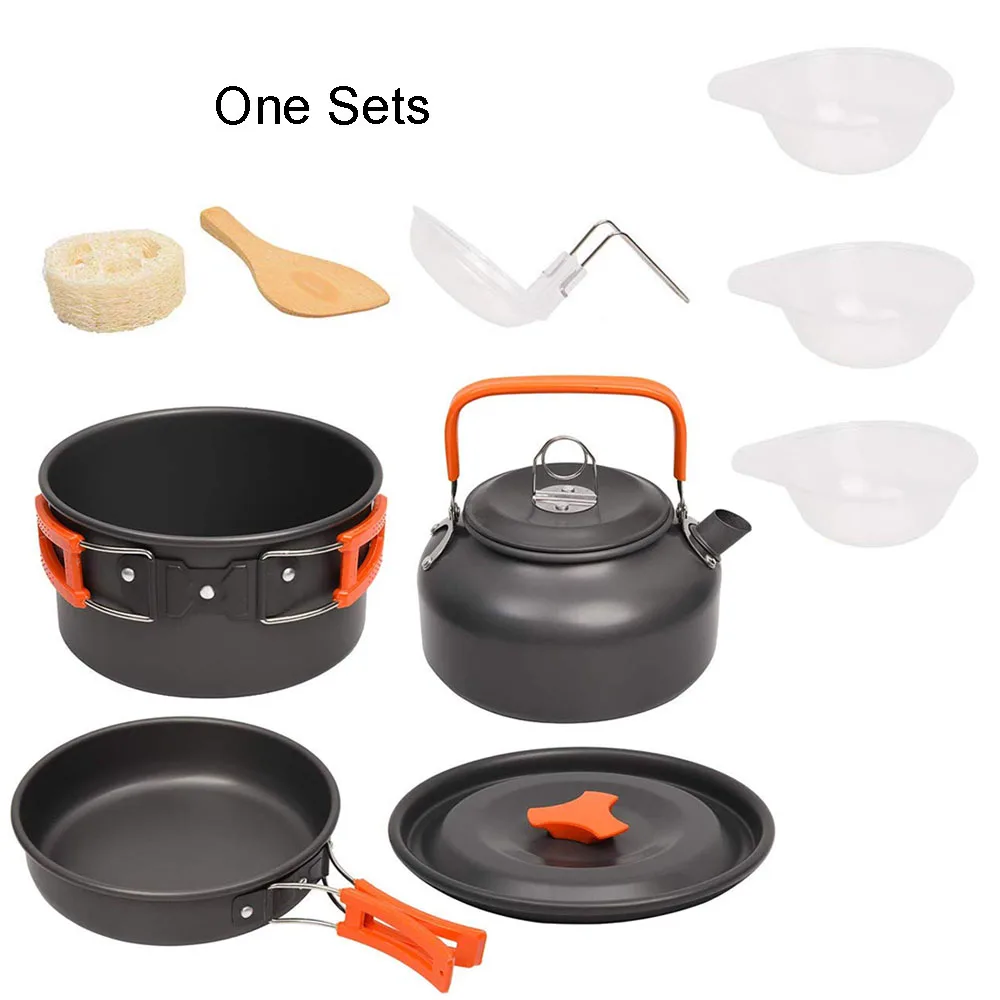 1pcs/1set Camping Cookware Kit Outdoor Cooking Set Aluminum - Image 11