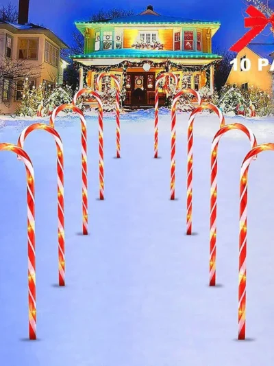 USB/Solar Energy Cane Lights Christmas Outdoor Garden Decor Holiday Lighting