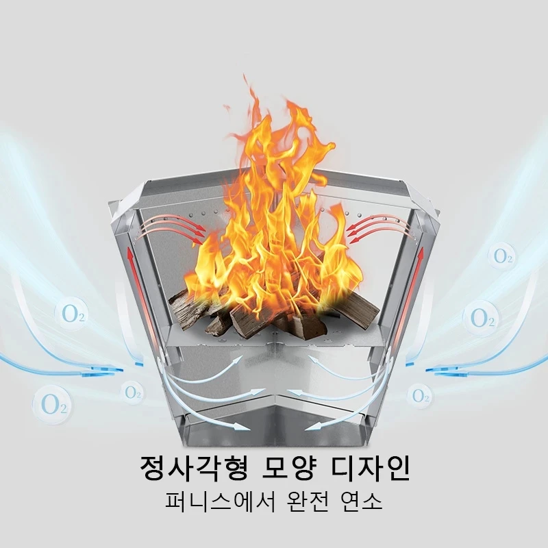 Naturehike 6 Slices Foldable Fire Pit Stainless steel Outdoor Camping Portable Wood Stove Picnic Equipment Tripod Hanging Pot - Image 5