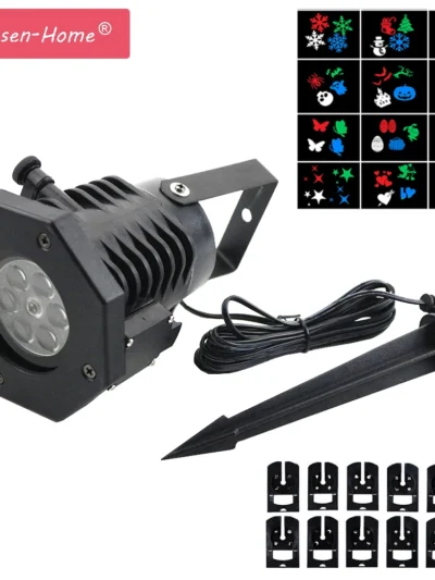 Holiday Laser Snowflake Projector 12 Patterns Christmas Outdoor LED Waterproof Star Light Decoration