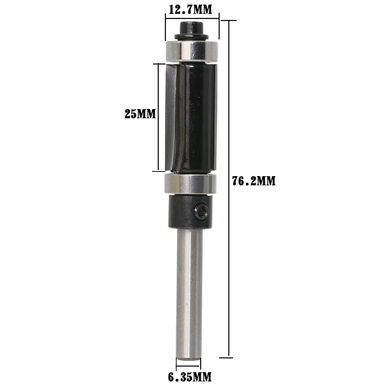 Flush Trim Top & Bottom Bearing Router Bit - 1/4" Shank - Image 5
