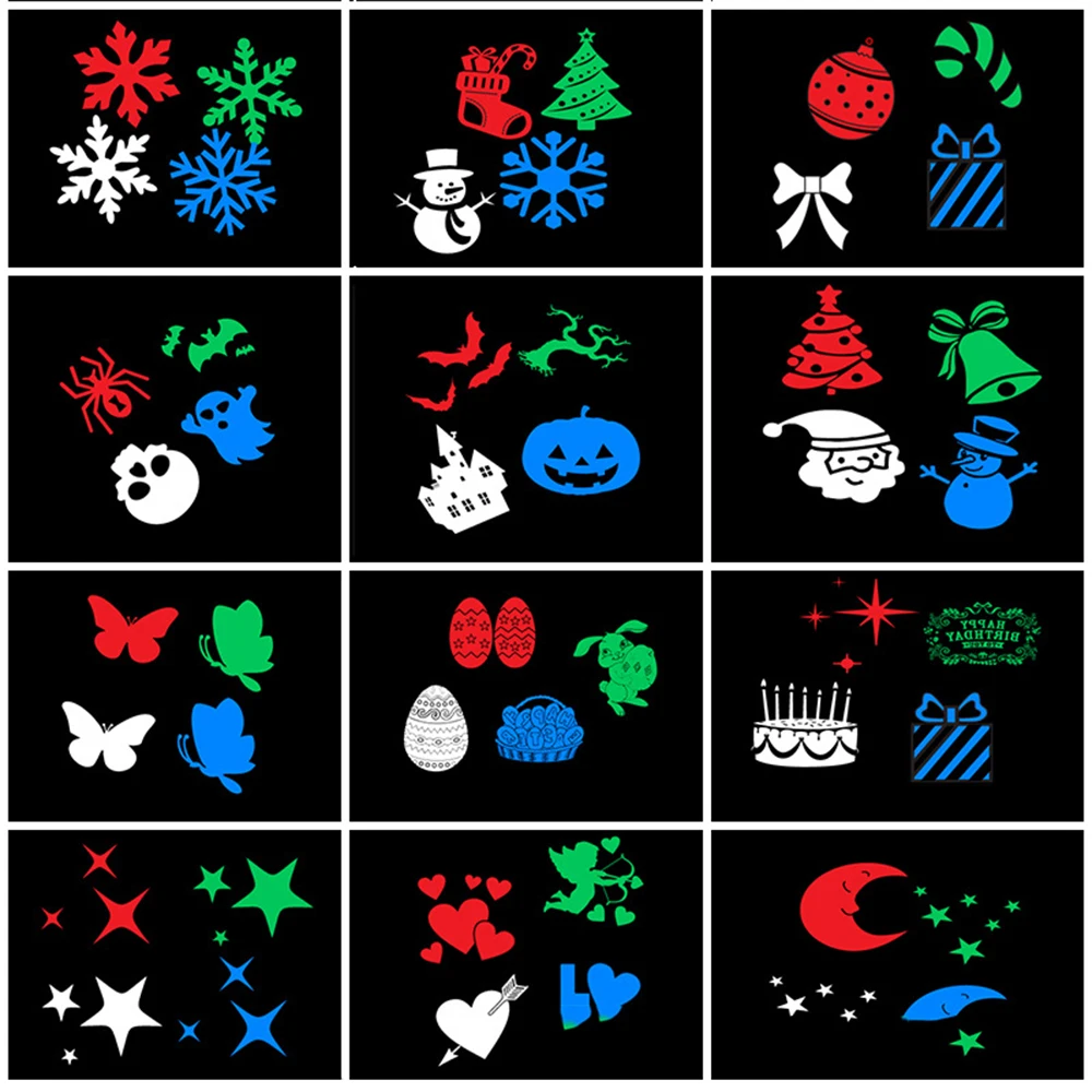 Holiday Laser Snowflake Projector 12 Patterns Christmas Outdoor LED Waterproof Star Light Decoration - Image 4