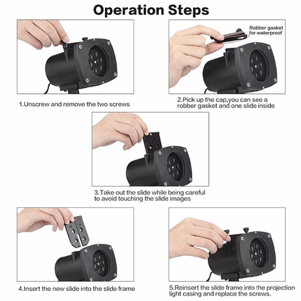 Holiday Laser Snowflake Projector 12 Patterns Christmas Outdoor LED Waterproof Star Light Decoration - Image 6