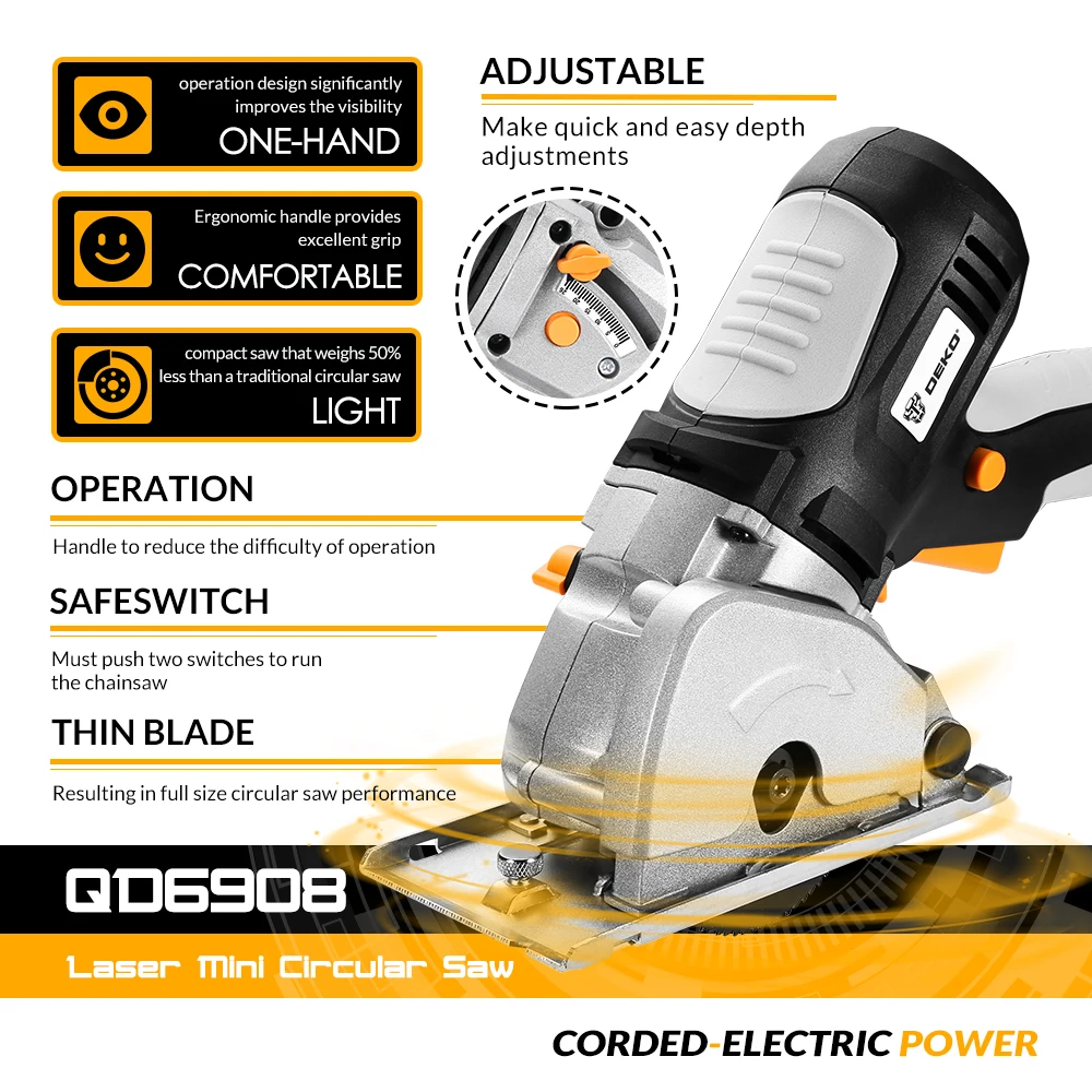 85mm Mini Electric Circular Saw for Woodworking Construction Tools - Image 2