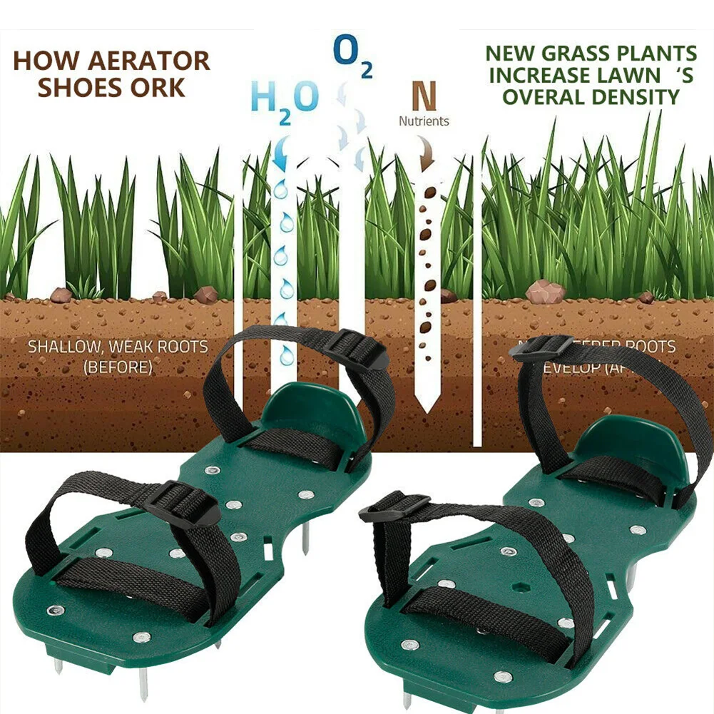 Nail Cultivator Yard Garden Tool Lawn Aerator Shoes Shoelace Garden Yard Grass Cultivator Scarification Nail Tool - Image 2