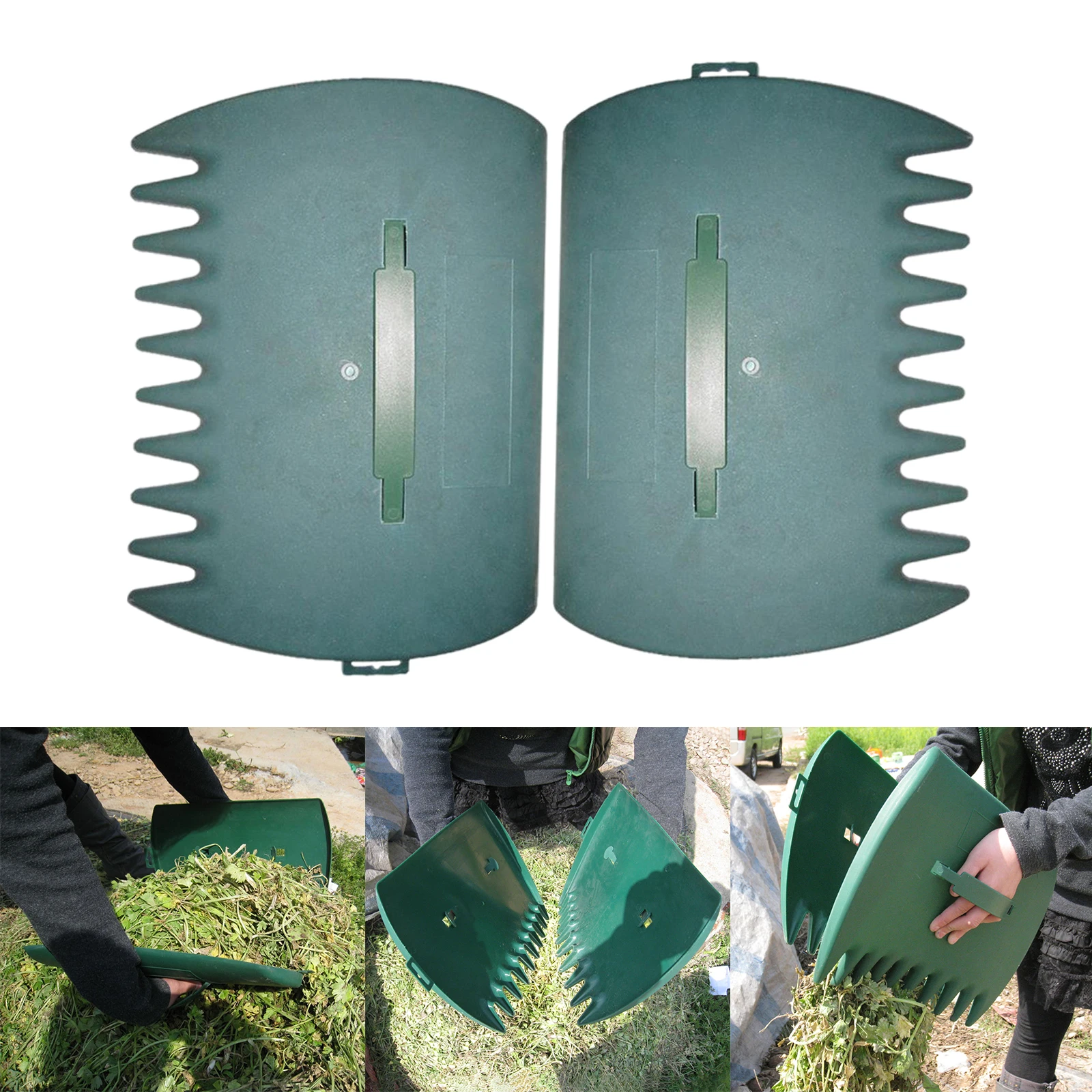 Lightweight Leaf scoops, Hand Rakes, Grabber Tool Claws Portable 1 Pair for Garden Cleaning Lawn Debris Grass Clippings Yard - Image 4