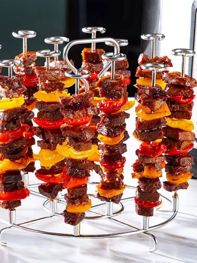 Kitchen Air Fryer Rack Tray Basket Stand Roasting Meat Food Holder Tool for Household Picnic Camping