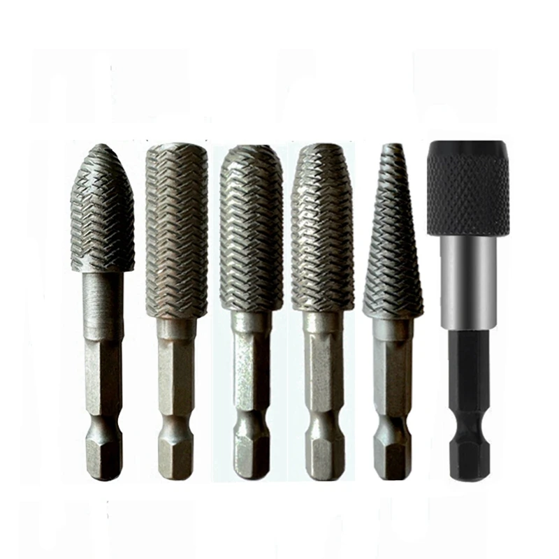 Hex Shank Rotary Steel File Wood Drill Bits Burrs Metal Grinding - Image 13