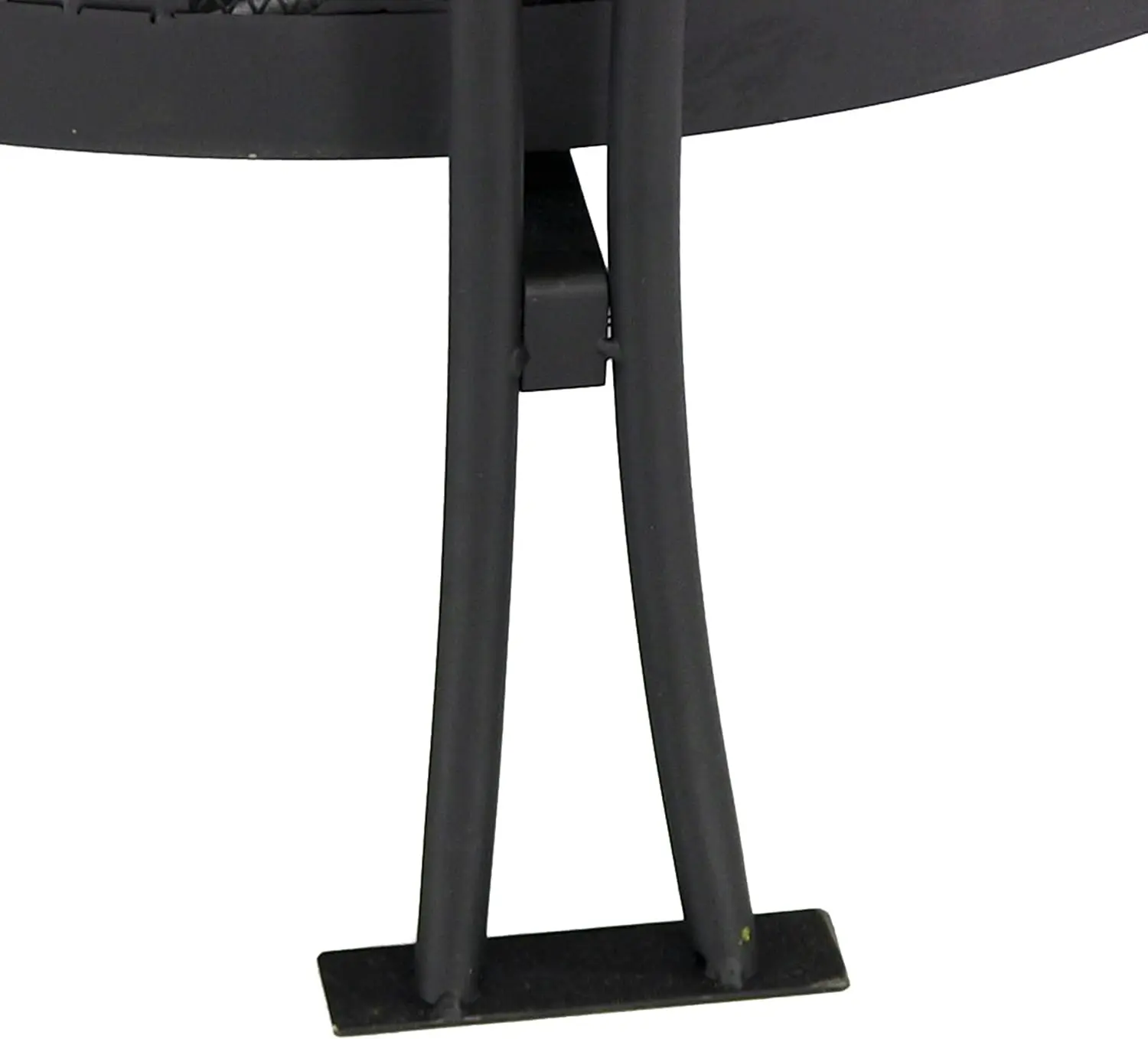 40-Inch Round Steel Fire Pit Table with Durable Spark Screen and Poker - Portable Design - Black - Diamond Weave - Image 2