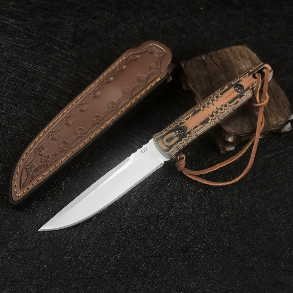 Survival Fixed Blade Knife Leather Sheath High Quality - Image 4