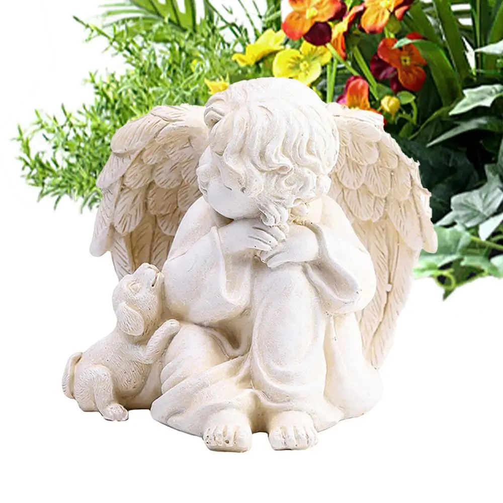 Angel Statues For Garden Angel Sculptures Ornament For Outside Angel Garden Statue Decor Waterproof Outdoor Garden Praying Angel - Image 7