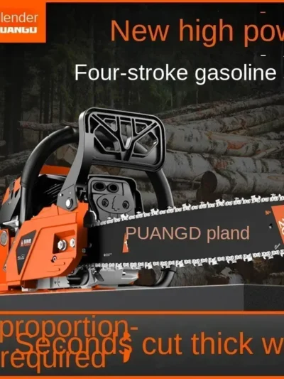 Powerful Gasoline Chainsaw for Tree Cutting with 4-Stroke Engine and Handheld Design C