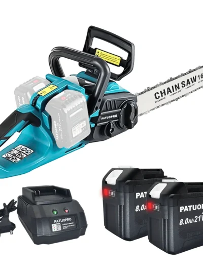 16 Inch Brushless Chainsaw, Cordless Electric Wood Cutting Garden Pruning Power Tools For Makita 18V Battery