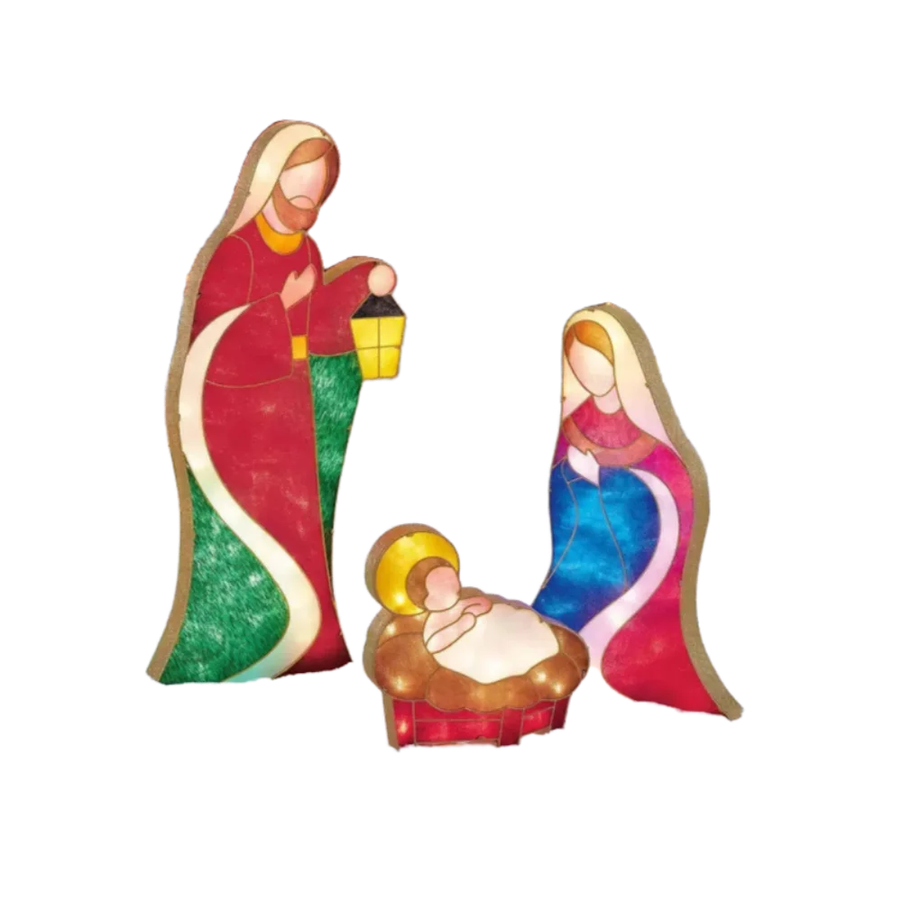 5.5FT Outdoor Lighted Nativity Scene Waterproof Christmas Yard Decoration - Image 9