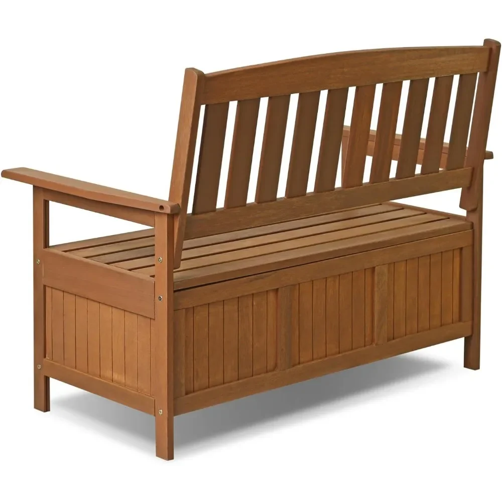 Hardwood Patio Furniture Bench Backyard Garden Furniture Outdoor Furniture Supplies Type Storage Box - Image 3