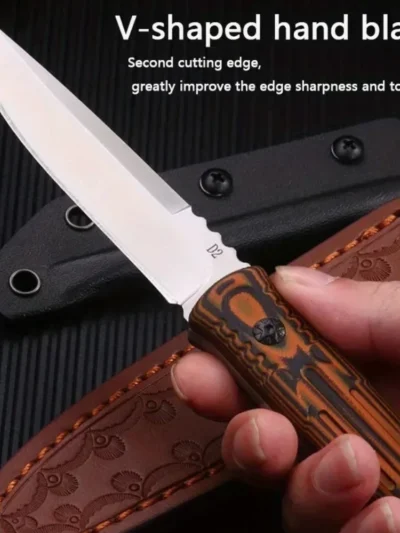 Survival Fixed Blade Knife Leather Sheath High Quality