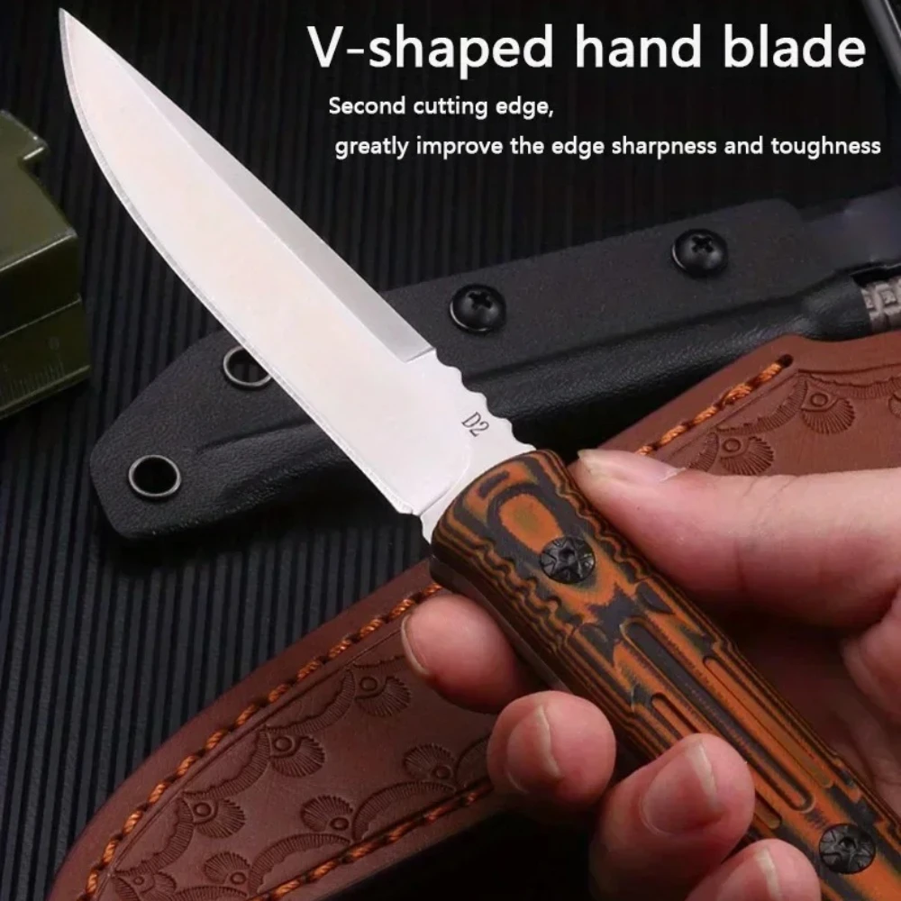 Survival Fixed Blade Knife Leather Sheath High Quality
