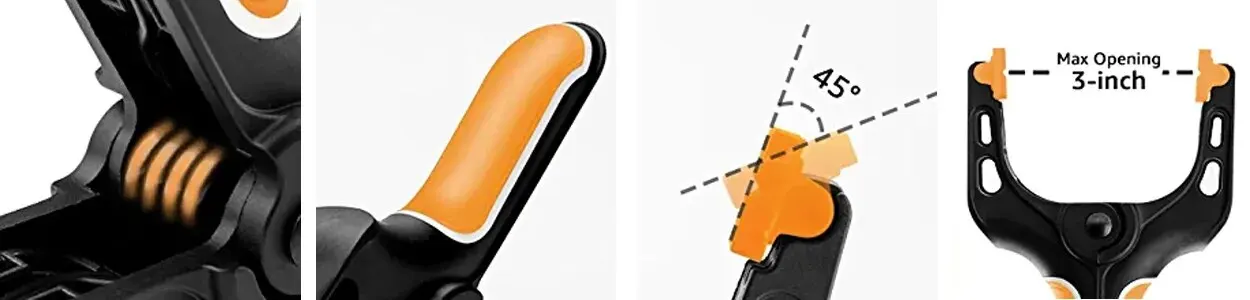 TOLESA 7" Spring Clamps Heavy Duty 4PCS Large Plastic Clamps - Image 11