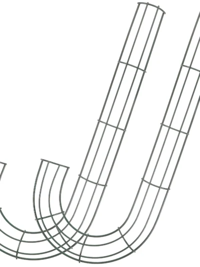 2 Pcs Christmas Wreath Decoration DIY Form Metal Frames Outdoor Iron Accessory Candy Cane Leaves Garland