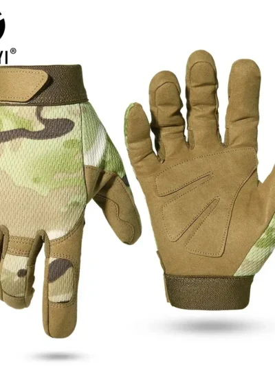 Tactical Gloves Anti-skid Outdoor Bicycle Airsoft Shooting Paintball Hunting Hiking Sports Combat Work Gear Lightweight Men