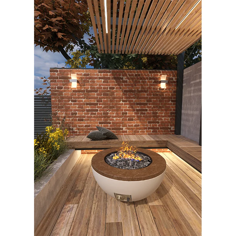 Outdoor winter heaters home gardening decor fireplace concrete fire pit - Image 3