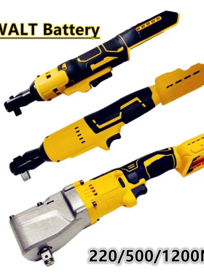 For DeWALT 20V 18V Battery 220/500/1200NM Electric Ratchet Wrench 1/2'' 3/8''