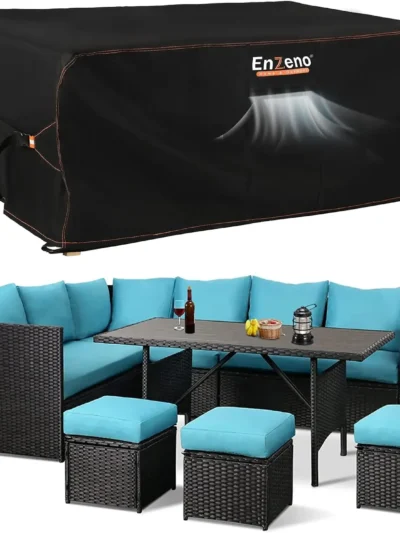 Patio Furniture Set Cover, Outdoor Sectional Sofa Couch Set Covers Waterproof, Garden Dining Table Chair Set Cover