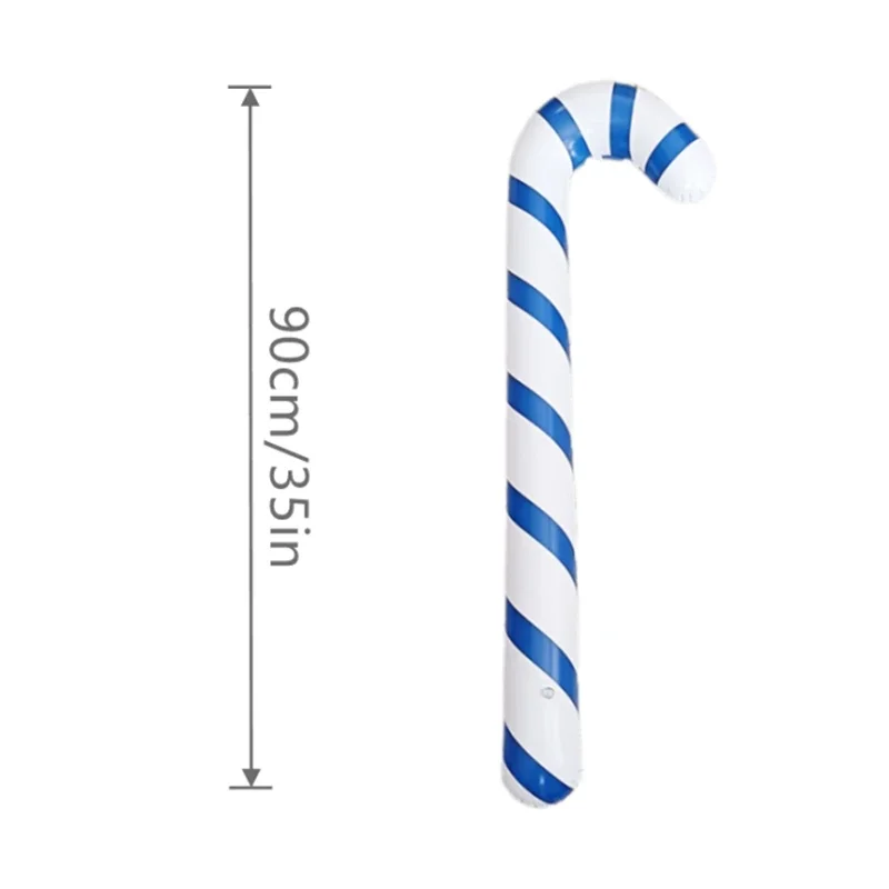 90cm Inflatable Christmas Candy Cane Stick Balloons Outdoor - Image 7