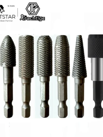 Hex Shank Rotary Steel File Wood Drill Bits Burrs Metal Grinding