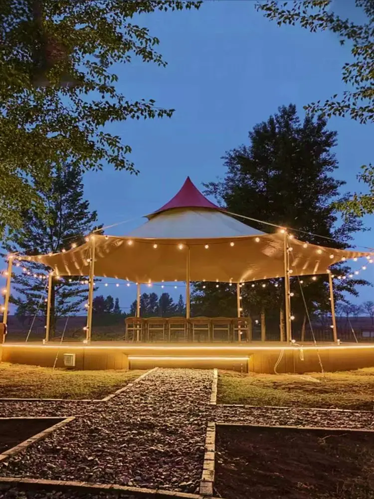 Large Outdoor Double-top Sunshade Tent Canopy Camping Scenic Area Team Building Reception Wedding Banquet Restaurant Hotel - Image 7
