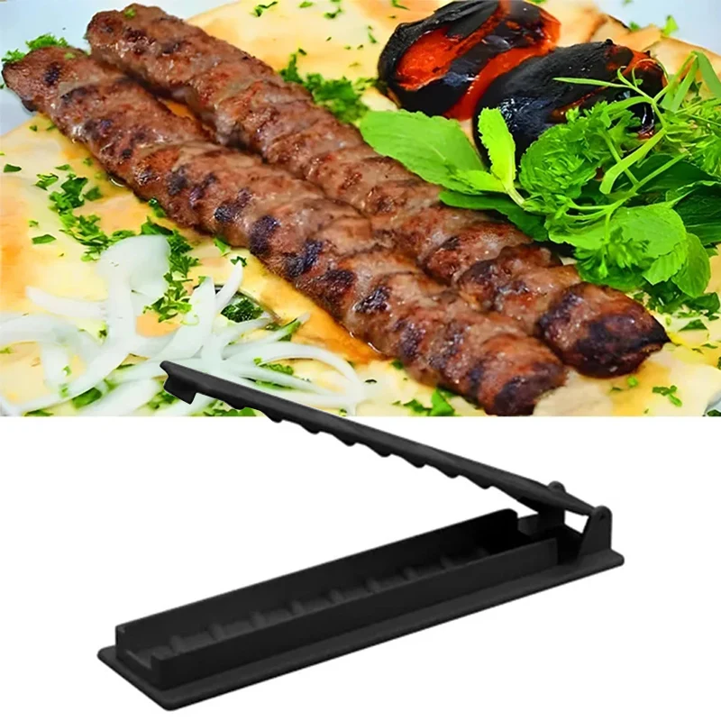 Kabob Skewers 23mm Wide 2mm Thin Kobide Skewers BBQ Skewers Stainless Steel Reusable for Grilling BBQ with Wooden Handles - Image 9