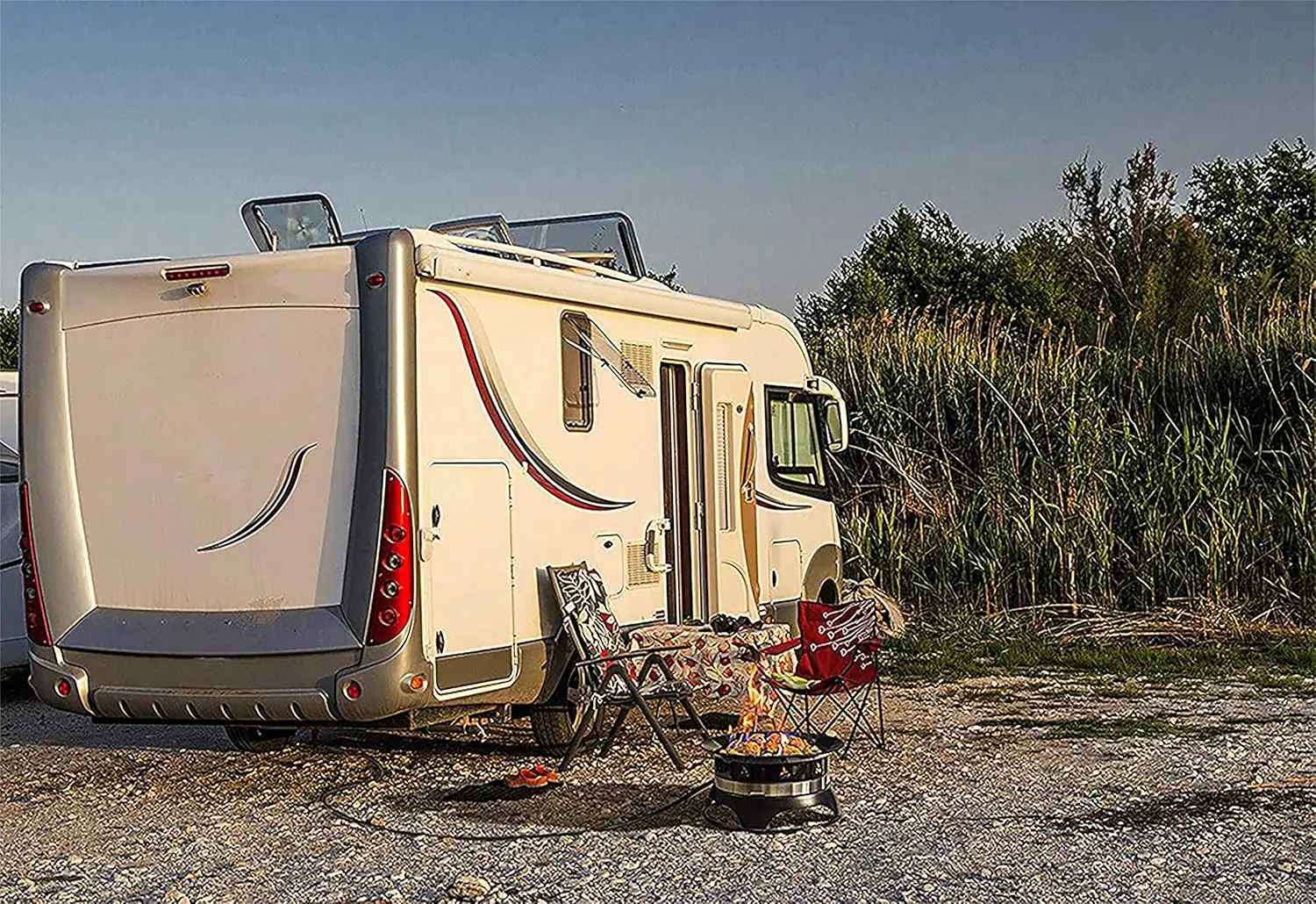 Outdoor Fire Pit, Auto Ignition Smokeless Outdoor Portable Propane Fire Pit, Carrying Kit with Cover, Outdoor Cooking Fire Pit - Image 3