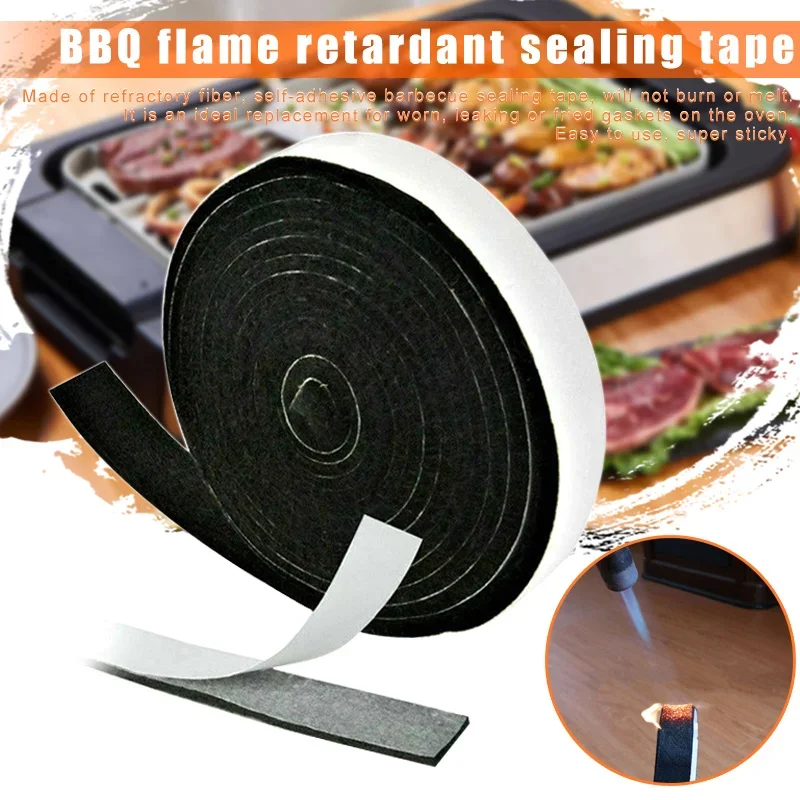 High Temp Grill Gasket Replacement Fit Kamado BBQ Smoker Gasket Accessories Flame retardant sealing tape - Image 2