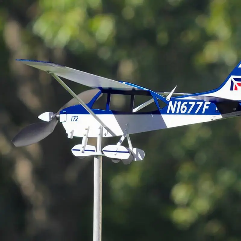 Wind Vane For Yard Sturdy Metal Airplane Shapes Wind Vane Decorative Multifunctional Wind Direction Indicators Weather Vanes - Image 4