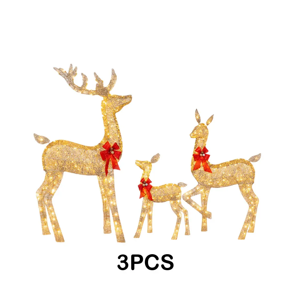 Lighted Christmas Deer Sleigh Outdoor Yard Decoration - Image 6