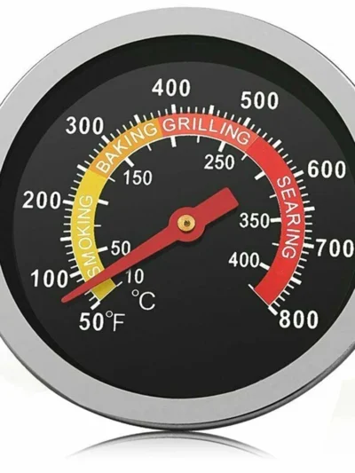 Barbecue Thermometer Oven Temp Gauge 10~400℃ /50℉~800 ℉ BBQ Smoker Grill Temperature 6mm Rod 60 Mm/2.36in BBQ Tools Accessory