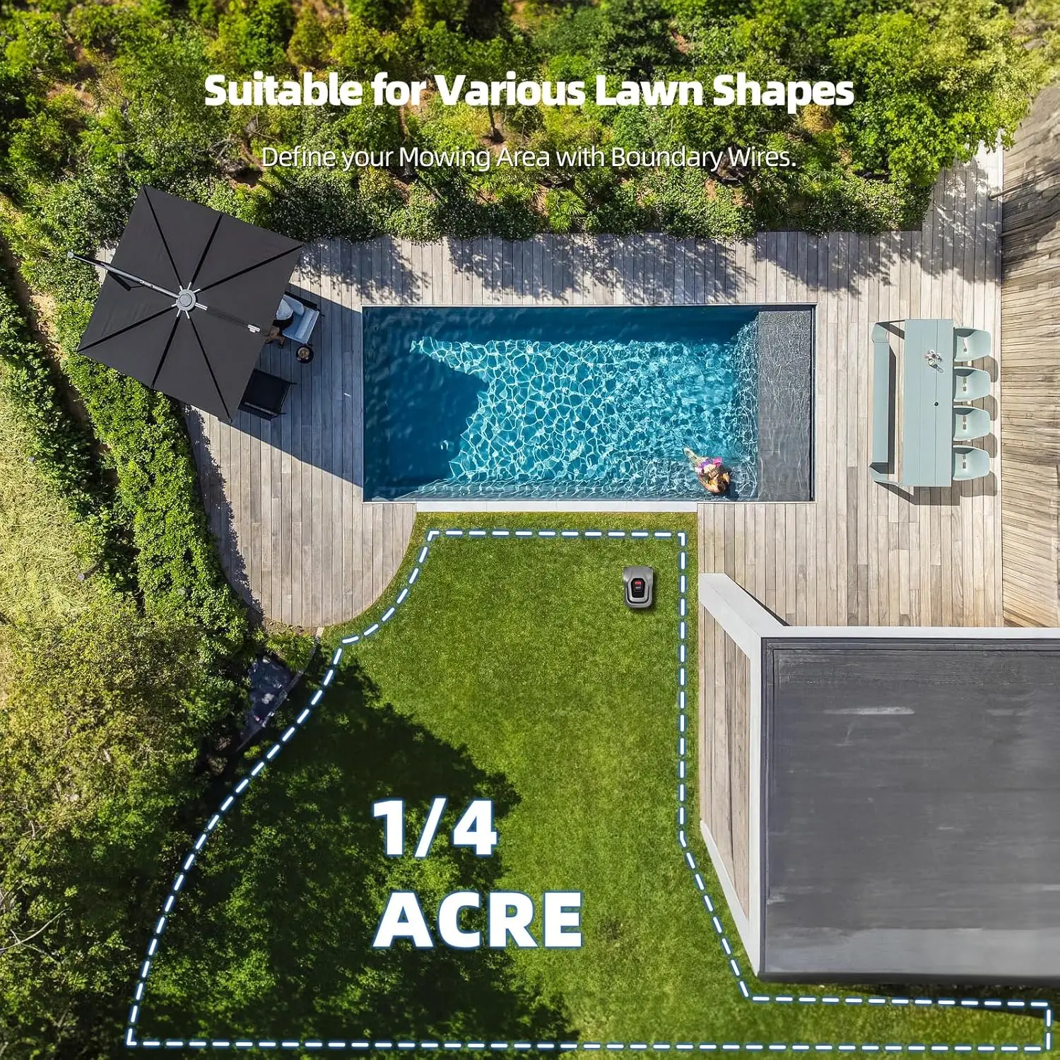 Robot Lawn Mower Robotic: Automatic Robot Lawn Mower with Smart APP Control, Automatic Charging, Path Planning, Collision - Image 6